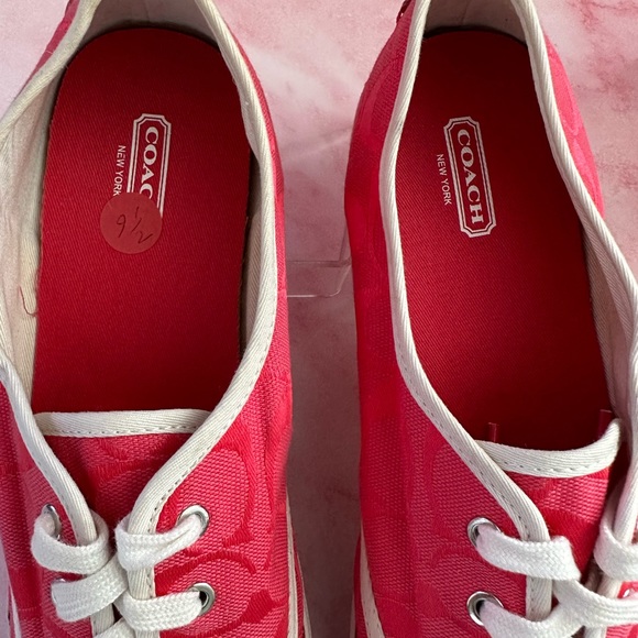 🩸Coach Bellamy Pink Signature C Sneakers - Size 9,5B🩸 - Picture 15 of 16